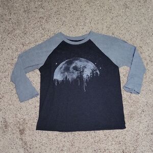 Moon Silhouette Baseball T Shirt